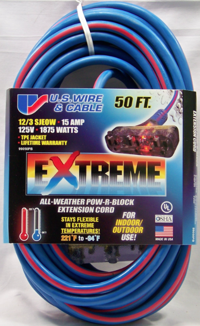 50 ft. 12/3 Tri-Tap Extension Cord