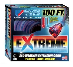 US Wire 12/3 All-Weather 100 Extension Cord - 99100 