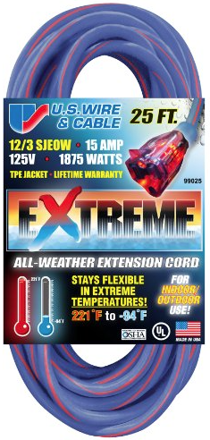 Us Wire US Wire - US Wire 12/3 All-Weather 25' Extension Cord - 99025 #99025