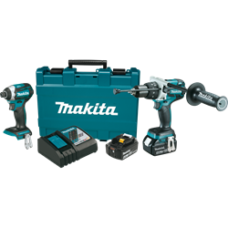 Makita 18 Volt LXT Lithium-Ion Brushless Cordless 2-Piece Combo Kit (Hammer Drill/ Impact Driver) 4.0 Ah - XT268M 