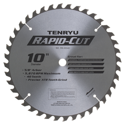 Tenryu 10" 40 Tooth Semi-Smooth Wood Blade - RS-25540 