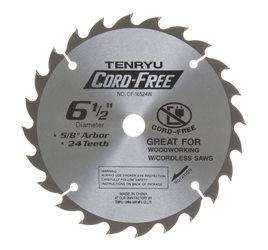 Tenryu 6-1/2" 24 Tooth Very Smooth Wood Blade - CF-16524W 