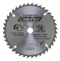 Tenryu 6-1/2" 40 Tooth Very Smooth Wood Blade - CF-16540W 