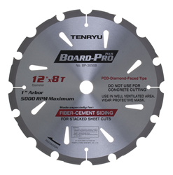 Tenryu 12" 8 Tooth Fiber Cement Blade - BP-30508 