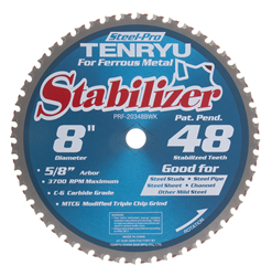 Tenryu 8" 48 Tooth Burr-Free Steel Blade - PRF-20348BWK 